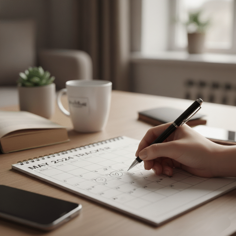 Date mention on calendar