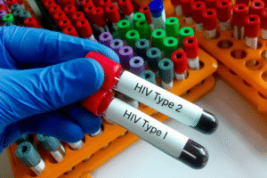HIV 1 & HIV 2 type image