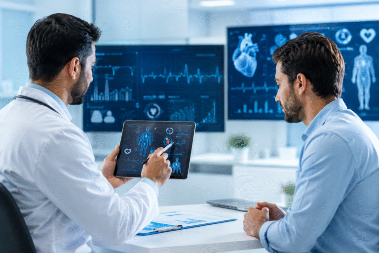 AI-powered preventive diagnostics technology enabling early disease detection and personalized healthcare screening.