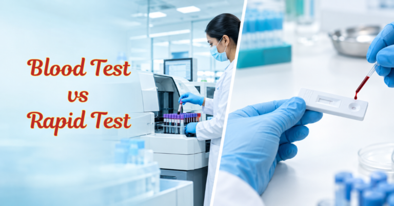 Blood Test vs Rapid Test blog Banner